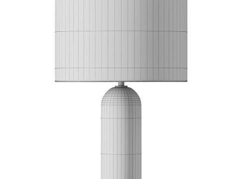 Travertine Table Lamp Ivory 3D Model