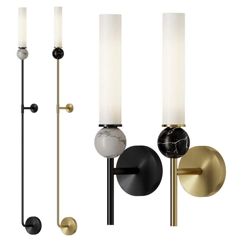 Wall Lamp Delie 3D Model .c4d .max .obj .3ds .fbx .stl .blend 