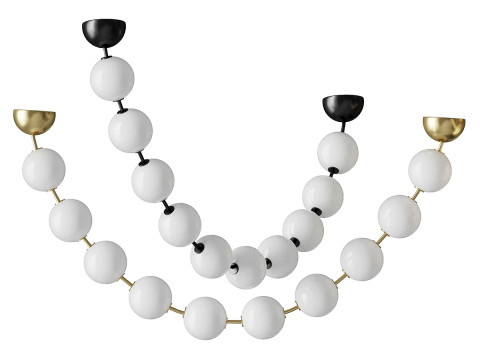 WOMO Pearl Acrylic Ball Chandelier 3D Model