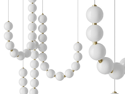 WOMO 珍珠黄铜地球仪吊灯 3D 模型