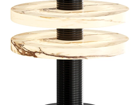 L&aacute;mpara de mesa Comet de alabastro 2 niveles Modelo 3D