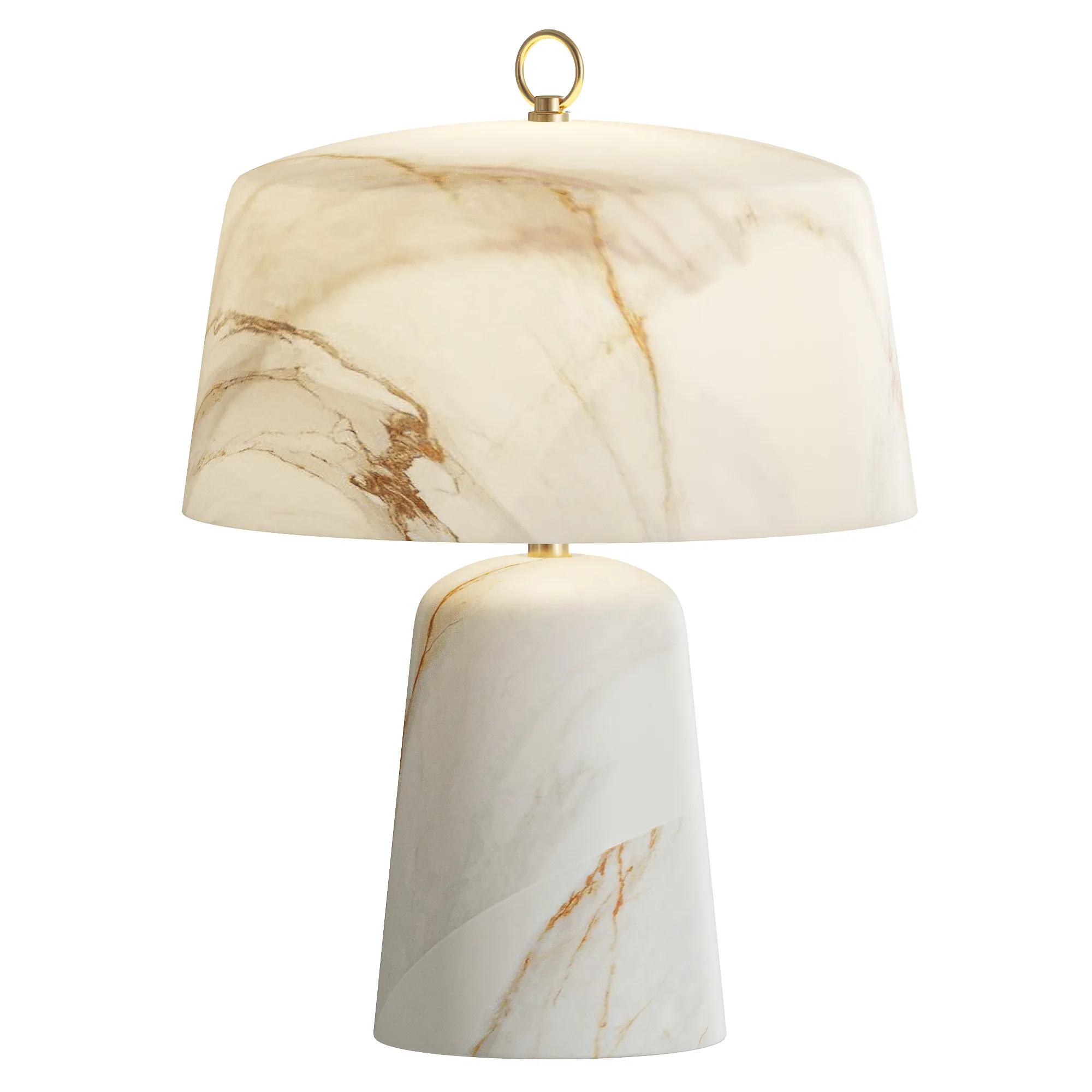 Aogashima Alabaster Table Lamp 3D Model .c4d .max .obj .3ds .fbx .stl .blend 