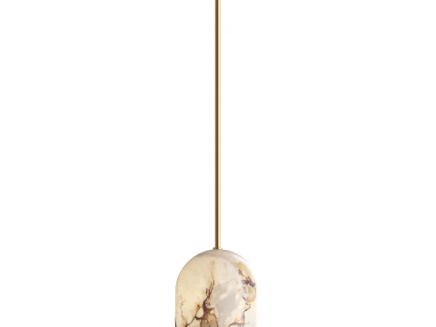 Belfry Arm Alabaster Pendant Lamp 3D Model