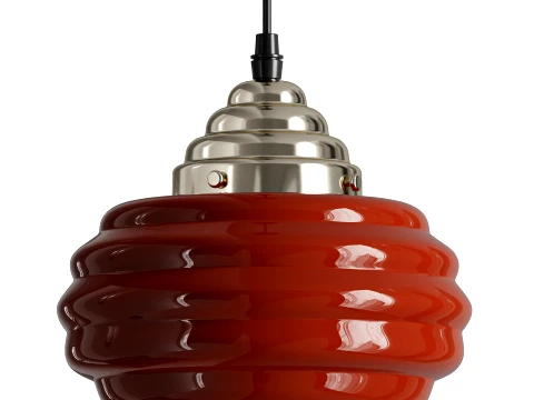 Luz pendente de vidro decorativa Cirren Modelo 3D