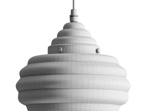 Luz pendente de vidro decorativa Cirren Modelo 3D
