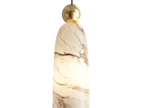 Figure Alabaster Pendant Lamp 3D Model