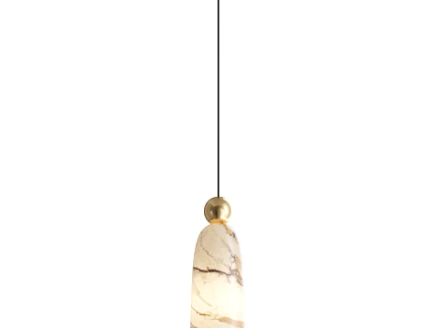 Figura Lumin&aacute;ria pendente de alabastro Modelo 3D