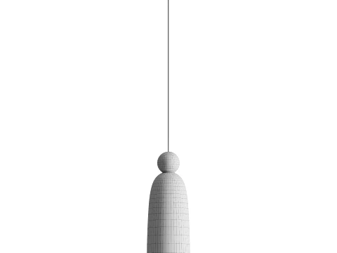 Figura Lumin&aacute;ria pendente de alabastro Modelo 3D