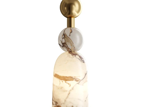 Flume Alabaster Pendant Lamp 3D Model