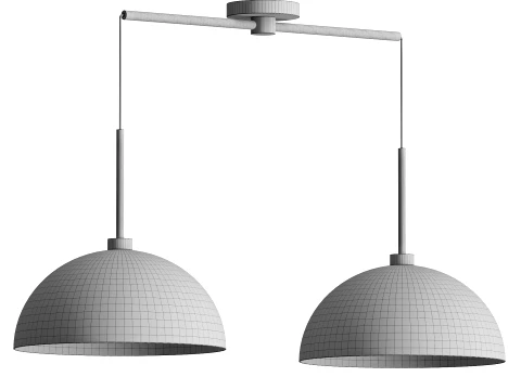 Handmade 2 piece pendant light 3D Model