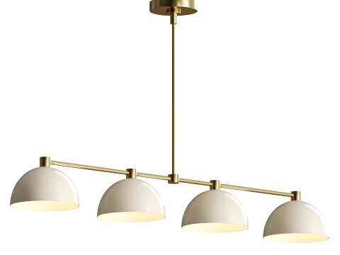 Handmade brass chandelier linear lamp brass dining room 3D Model