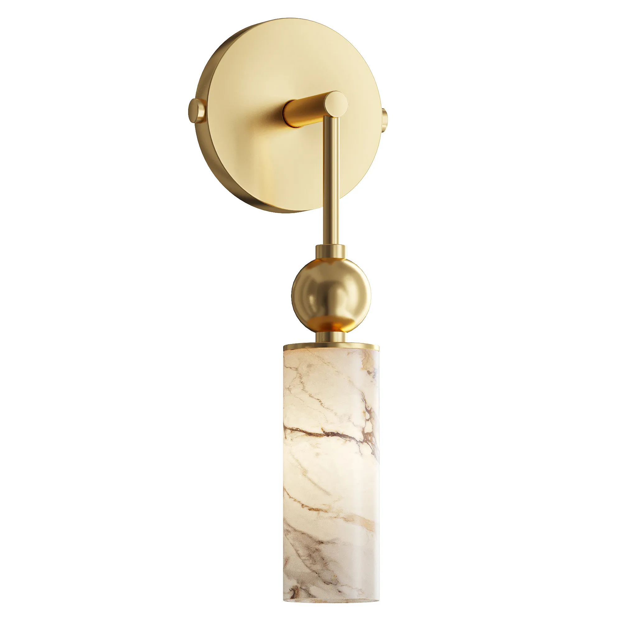 Harlin Alabaster Wall Lamp 1 heads 3D Model .c4d .max .obj .3ds .fbx .stl .blend 
