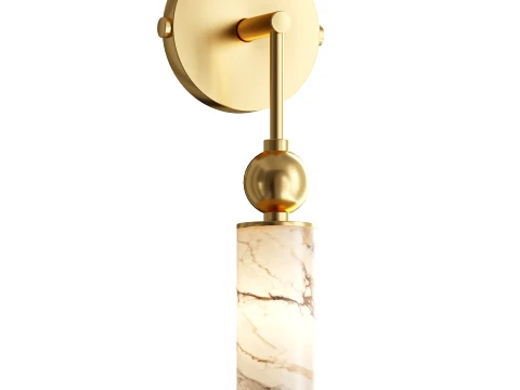Harlin Alabaster Wall Lamp 1 heads 3D Model