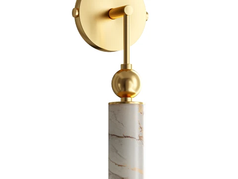 Harlin Alabaster Wall Lamp 1 heads 3D Model