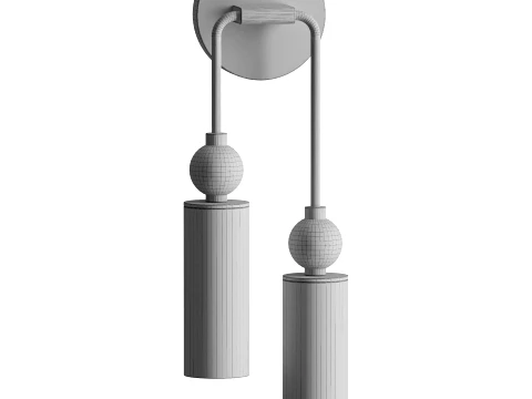 Harlin Alabaster Wall Lamp 2 heads 3D Model