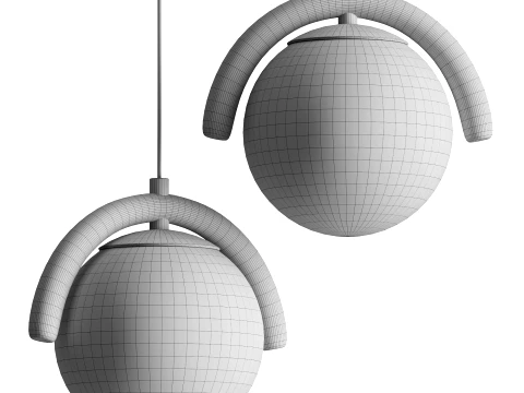 Lenox Linear Ball Pendant Lamp 3D Model