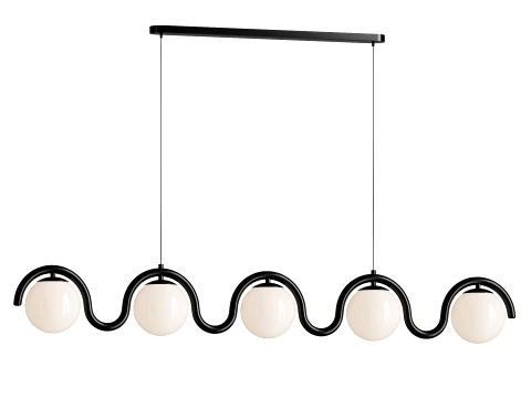 Lenox リニアボールペンダントランプ 5 ヘッド 3Dモデル