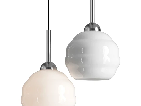 Luz pendente de vidro vintage Malew Modelo 3D