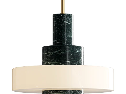 Lampada a sospensione in marmo verde mercurio Modello 3D