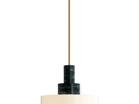 Mercury Green Marble Pendant Lamp 3D Model