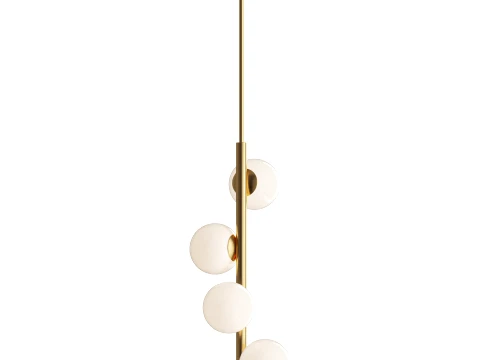 Lustre vertical moderno de lat&atilde;o Modelo 3D