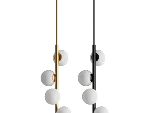 Lustre vertical moderno de lat&atilde;o Modelo 3D