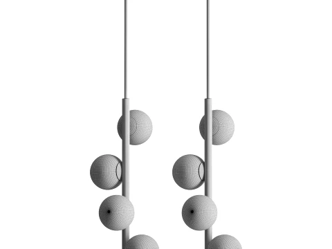 Lustre vertical moderno de lat&atilde;o Modelo 3D