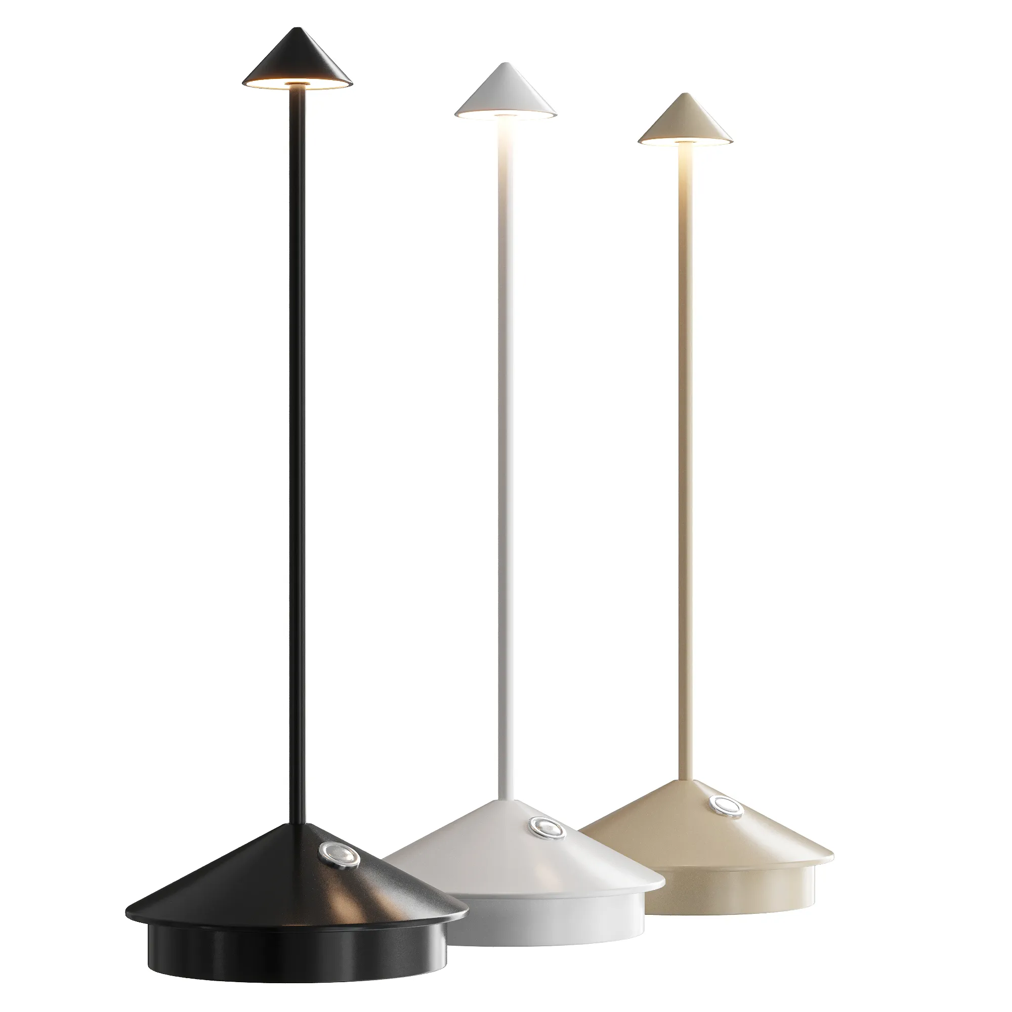 Modern Led Rechargeable Table Lamp 3D Model .c4d .max .obj .3ds .fbx .stl .blend 