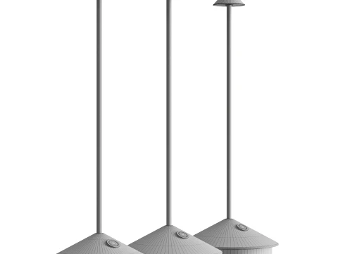 Modern Led Rechargeable Table Lamp 3D Model