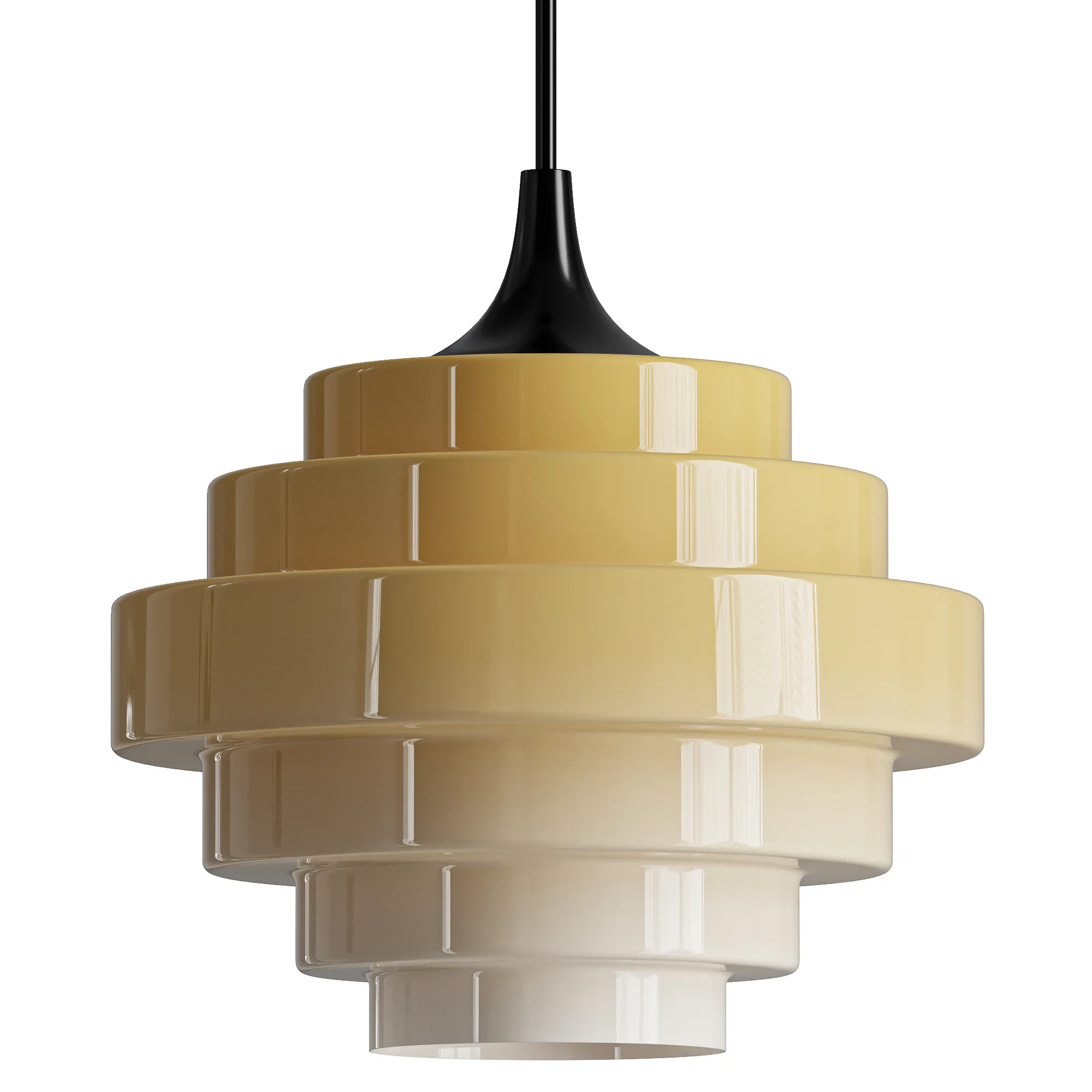 Sanenos Retro Geometric Glass Pendant Light 3D Model .c4d .max .obj .3ds .fbx .stl .blend 