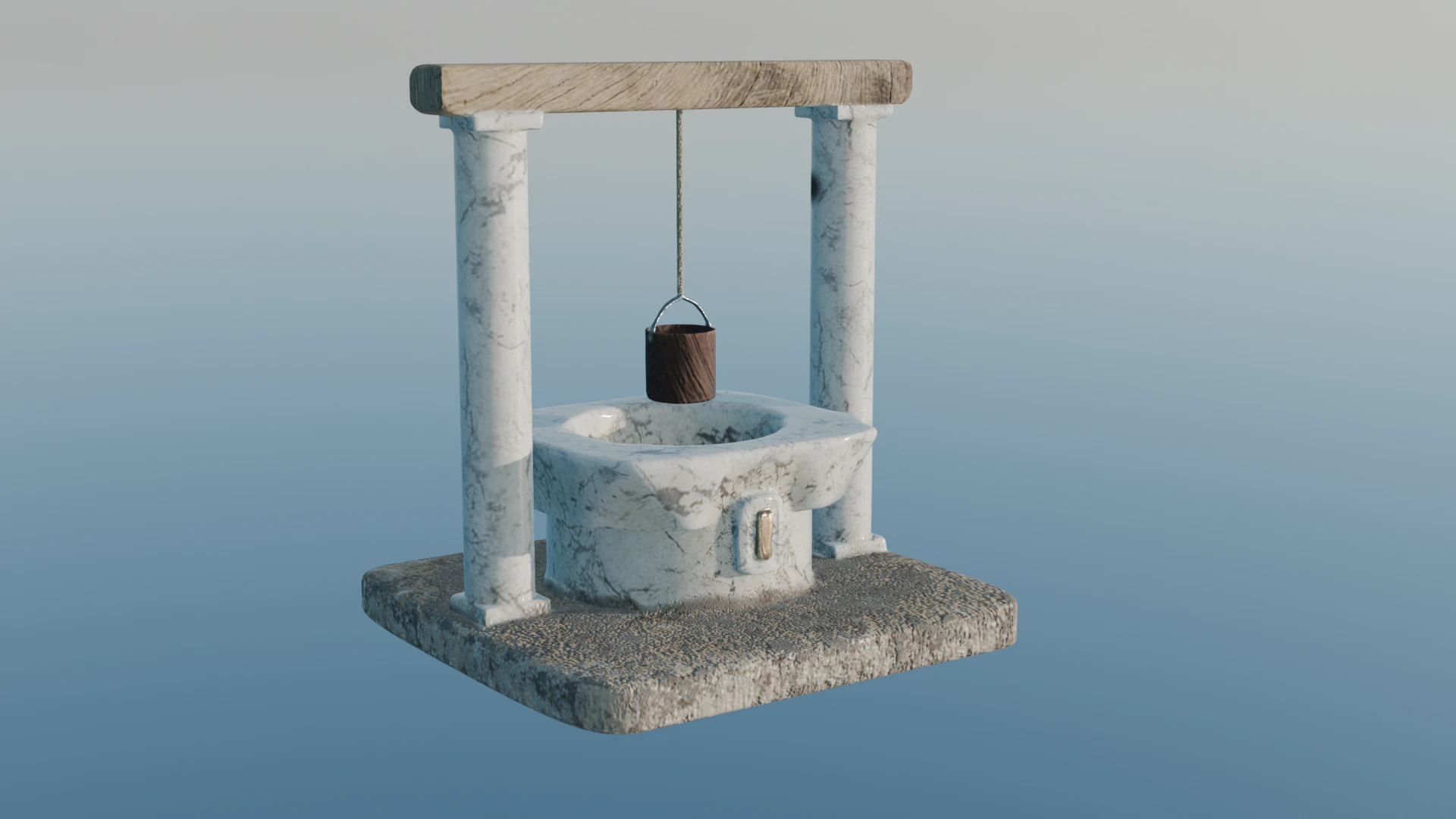 Roman Fountain 3D Model .c4d .max .obj .3ds .fbx .stl .blend 
