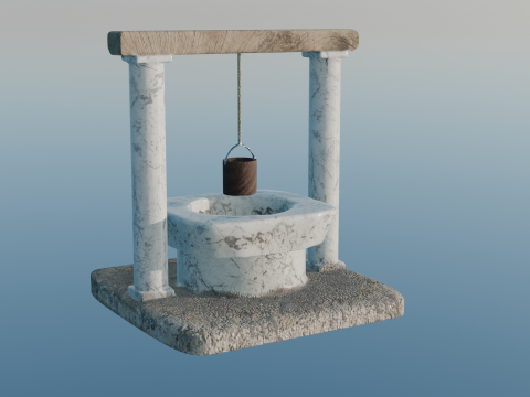 Roman Fountain 3D Model