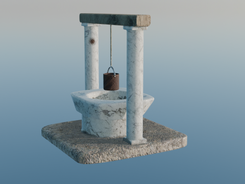 Roman Fountain 3D Model