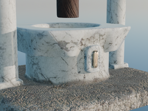 Roman Fountain 3D Model