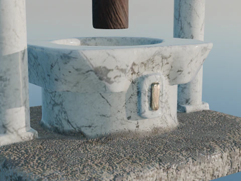 Roman Fountain 3D Model