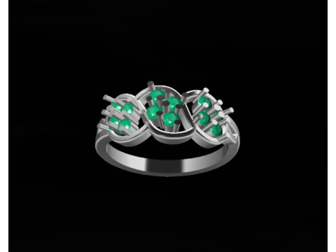 БРИЛЛИАНТНОЕ КОЛЬЦО 3D Модель