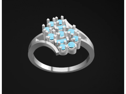 DAMEN-DIAMANT-RING 3D Modell