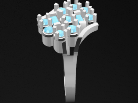 LADIES DIAMOND RING 3Dモデル