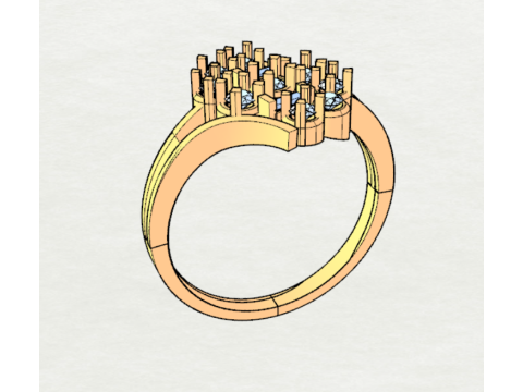 LADIES DIAMOND RING 3Dモデル