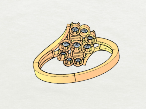 LADIES DIAMOND RING 3Dモデル