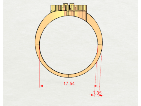 LADIES DIAMOND RING 3Dモデル