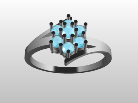 PREMIUM LADIES RING Modèle 3D