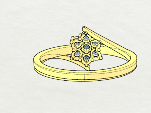 PREMIUM LADIES RING Modèle 3D