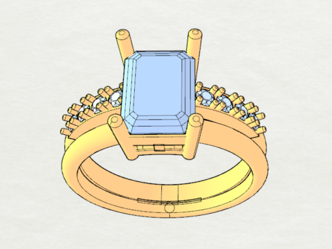 PREMIUM LADIES RING 3Dモデル