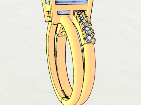 PREMIUM LADIES RING 3Dモデル