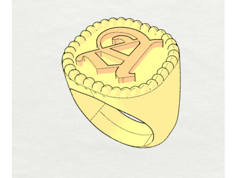 SIGNET RING Model 3D