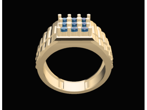 GENTS DIAMOND RING 3Dモデル