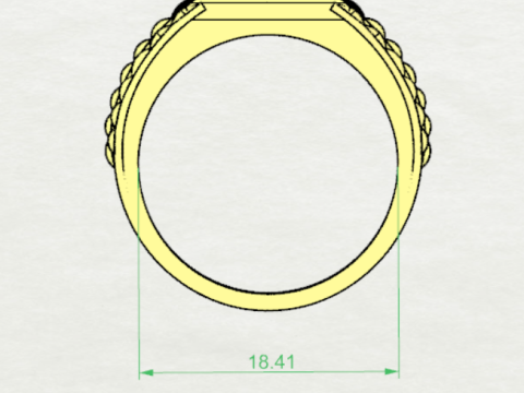 GENTS DIAMOND RING 3Dモデル
