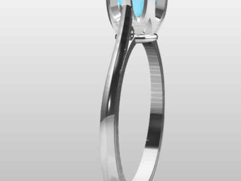 LADIES WEDDING RING 3D Model