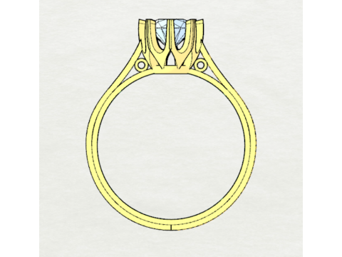 LADIES WEDDING RING 3D Model